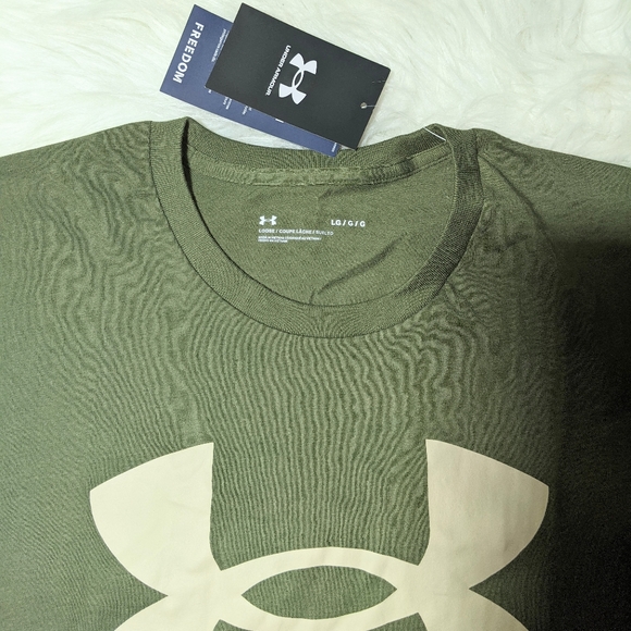 NWT Under Armour Freedom T Shirt Green L - Picture 5 of 9